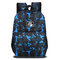 Black printed polyester sports travel hiking sports backpacks school bag for boys