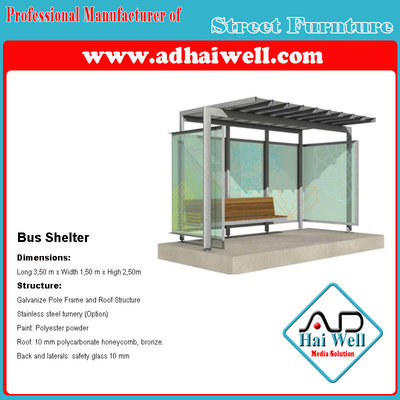 China Good Design Public Street Furniture Bus Shelter Advertising Panel supplier