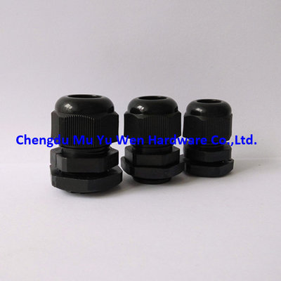 Water tight black nylon plastic cable gland with PG7---PG48 thread and IP68