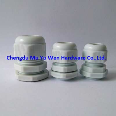 Liquid tight white PA66 plastic PG7---PG48 cable gland/adaptor with IP68