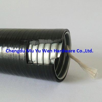 1/2" liquid tight flexible galvanized steel flexible conduit with black PVC covered