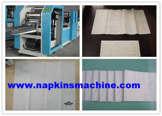China Vacuum Folding Napkin Paper Making Machine With Embossing And 2 Color Printing supplier