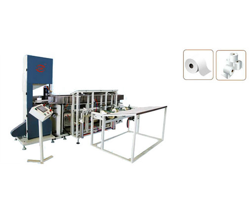 China Automatic Band Saw Cutting Machine for Toilet Roll 120 Cuts Per Min supplier