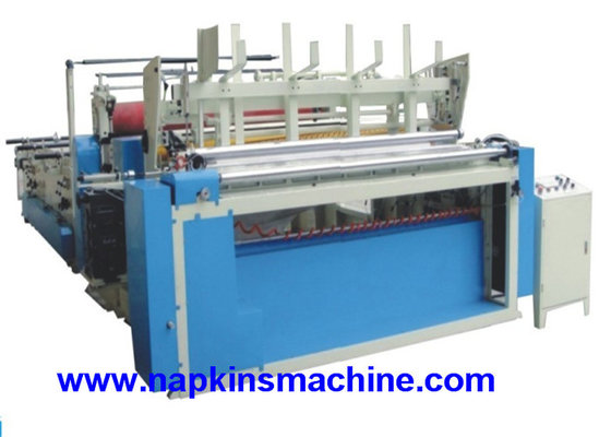China High Speed Toilet Tissue Paper Making Machine , Auto Trimming / Gluing And Sealing supplier