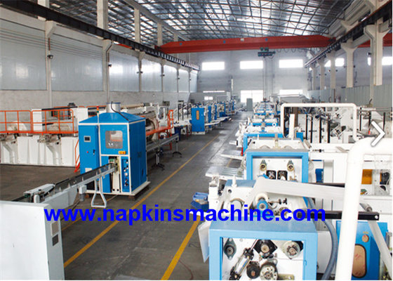 China Plastic Film Packing Facial Tissue Production Line , Facial Tissue Making Machine supplier