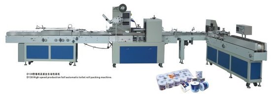 China High Efficiency Toilet Paper Packing Machine 80-120 Rolls/min , Single Phase supplier