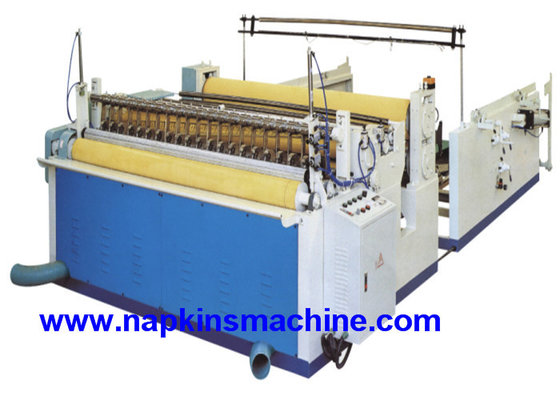 China Nonwoven Paper Roll / Jumbo Roll Slitting Machine To Rewind And Slit Toilet Paper supplier