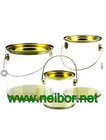 Clear Cylindrical PVC PET bucket plastic pail with tin lid and bottom paint can bucket