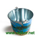 CMYK 4C custom printing galvanized steel ice bucket beer bucket beer tub