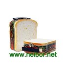 Sandwich shape tin lunch box lunch pails with handle