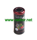 20 sachets 40g round tea tin container with clear window