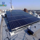 Factory roof solar system with tripod mounting racks for flat rooftre