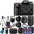 Nikon D7200 Digital SLR Camera +4 Lens 18-55mm VR 70-300 +24GB Best Value Bundle