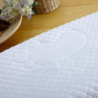 terry cloth white cotton hotel bath floor mat, bath foot towel,50*80cm bathroom floor towel
