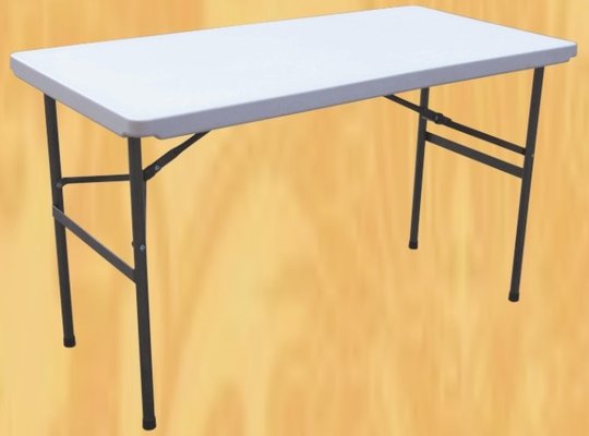 China 4 foot rectangle folding HDPE table/4 ft rectangle foldable plastic party table supplier