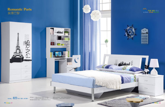 China modern painted MDF boy bedroom furniture,#823 supplier