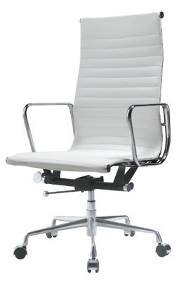 China modern white Eames leather office swivel chair,#968A-2 supplier