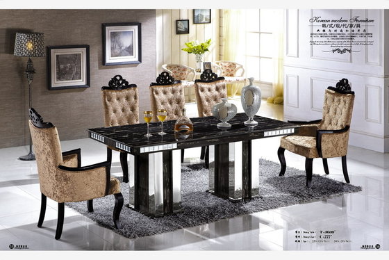 China black marble dining table furniture supplier