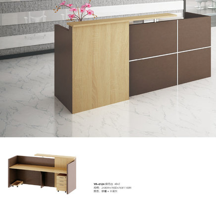 China office 2.4m melamine reception desk furniture supplier