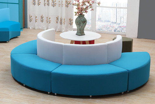 China supermarket lobby round public rest sofa furniture supplier