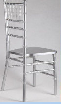 China Hotel Stronger Big Thick Legs Silver Color Solid Wood Chiavari Ballroom Chair supplier