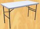4 foot rectangle folding HDPE table/4 ft rectangle foldable plastic party table supplier