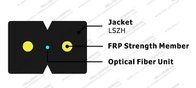 GJXFH-1 B6.A1 FTTH Drop Cable Bow type Fiber Optic FRP 1 core G657A1 Single molde LSZH