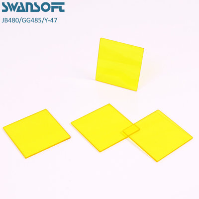 China 2mm Cutoff type colored yellow 480nm glass bandpass optical filters JB480 supplier