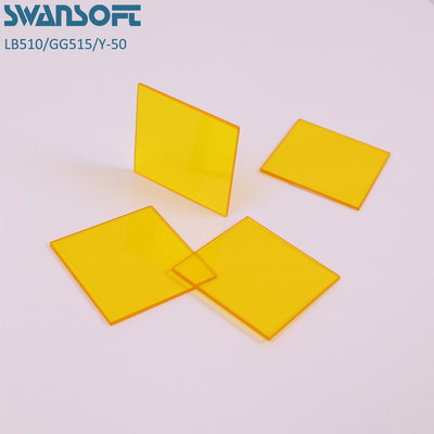 China 2mm Cutoff type colored yellow 510nm glass bandpass optical filters JB510 supplier