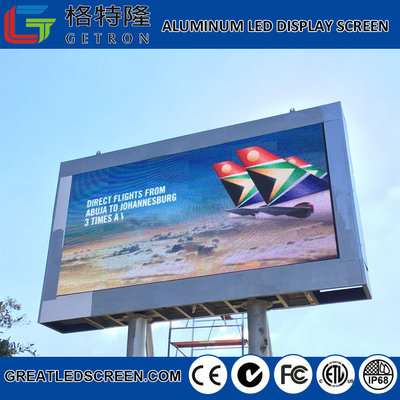 China High Definition 16 Bits Outdoor Advertising Led Display P6 Low Power Consumption 120w / Sqm supplier