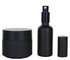 skincare jar 20ml black jar and 30ml 50ml black bottle with matte black spray,30ml black bottle with matte black pump supplier