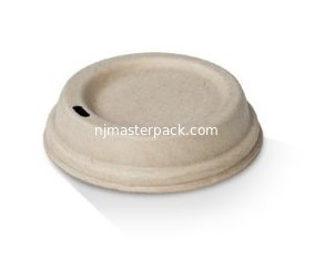 China Disposable 80mm 90mm  bagasse Coffee Cup Lids supplier