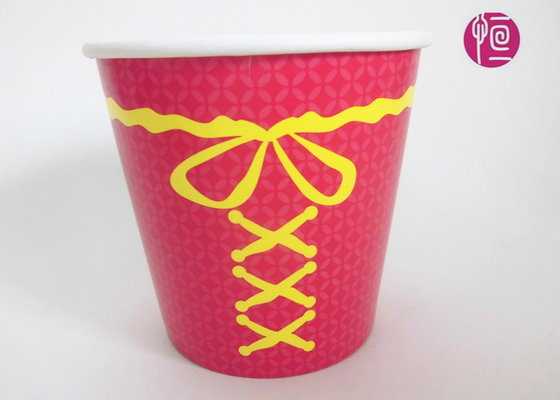 China Single Wall Disposable Take Away Paper Plant  Pot Red Color 34 Ounce supplier