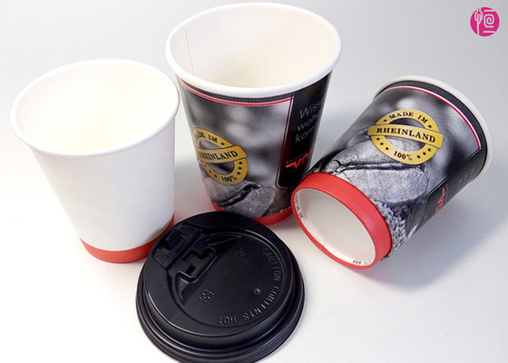China 12oz Hot Drink Double Wall Paper Coffee Cups , Ivory Board Paper supplier