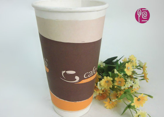 China 20oz Top Dia 90mm double wall disposable coffee cups Custom Printing supplier