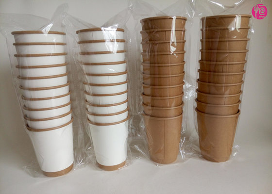 China Kraft Hot Double Wall Paper Cups , insulated disposable coffee cup printing supplier