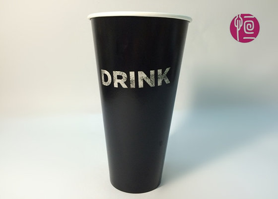 China 44OZ 1225ml Double PE Coated Paper Cup , Juice Cold Drink Paper Cups supplier