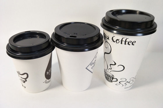 China CMYK Overprinted Matt Finish Hot coffee disposable cups with Matt Lid supplier