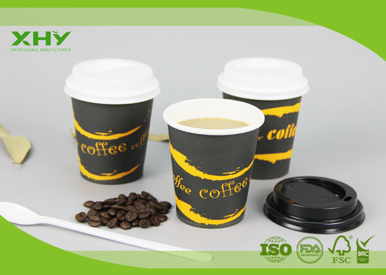 China Disposable Coffee Cups Take away Coffee Cups Hot Drink Paper Cups with Lids supplier