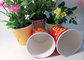 21oz 1000ml Flower Paper Pot Flexo Print Double PE Coated For Potted Plant supplier