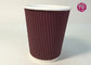 Personalized Disposable Ripple Paper Cups 8 Oz 300ML With Flexo Printed supplier