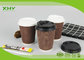 Plain Color Printing 8oz Heat-Insulated Ripple Wall Paper Cups and Lids supplier