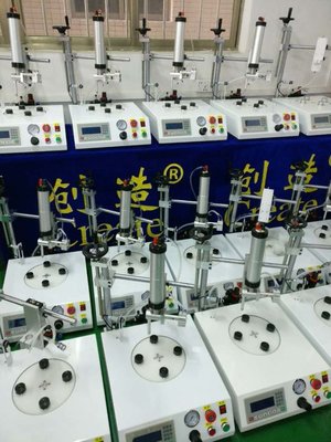 China Adhesive Glue Dispenser Robot For LED Bulb Cap B22 Production Assembly LIne supplier