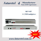 China 16e1 to 4*10/100M ethenet dual fiber port multi-sevice single mode pdh fiber optic multiplexer manufacturer