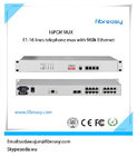 China High performance E1 pcm mux  16Voice and 4 port  Ethernet , 4  port data fiber optical Multiplexer with network managed manufacturer