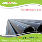 PE100 water supply black hdpe pipe for water with blue line 200mm