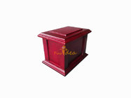 Hard Wood Affordable Wholesale Small Order Matte Color Finish Traditional Wooden Cremation Urns for Pets, Three Colors
