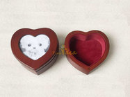 Well Crafted Good Quality Wooden Heart Shaped Pet Memorial Picture Keepsake Urn Box for Pets, Small Order Supported