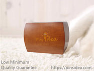 Matte Mahogany Curved Birch Wood Pet Funeral Aftercare Cremation Remain Ashes Container Urn, Small Order, Engravable.