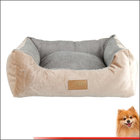 luxury pet beds Stripes short plush pp cotton pet bed china factory
